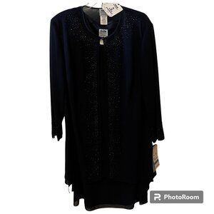 NEW} R&M Richards Cocktail Dress with Embellished Jacket - Plus Size 22W